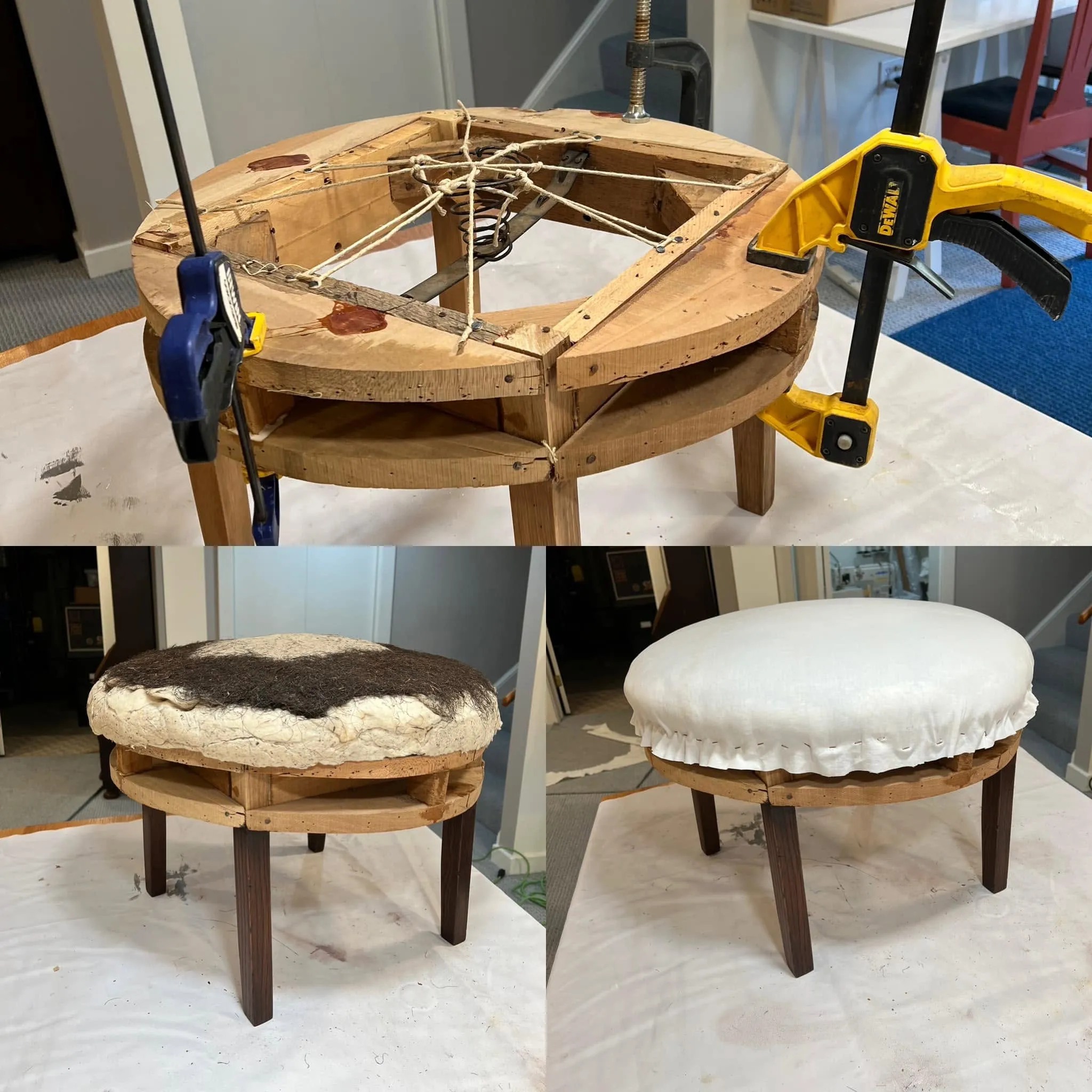 Round stool, start to finish